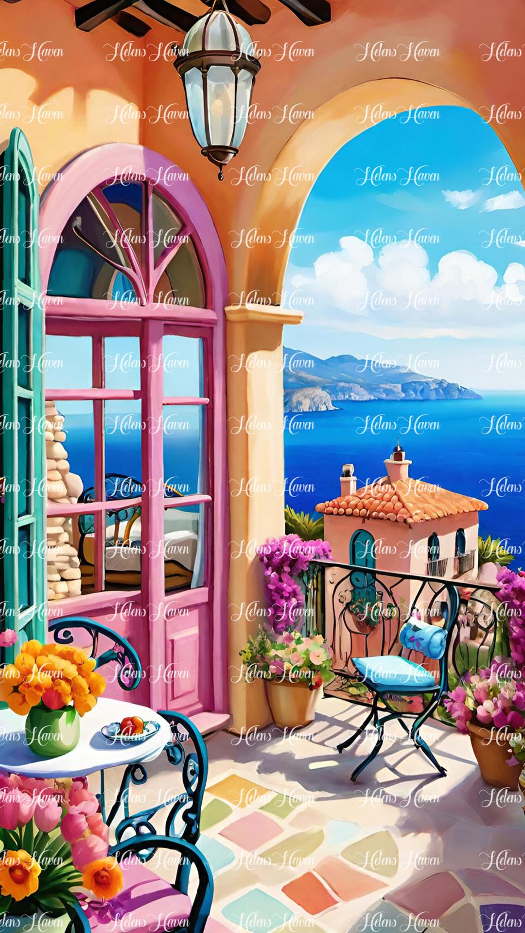 Ocean views from a patio
