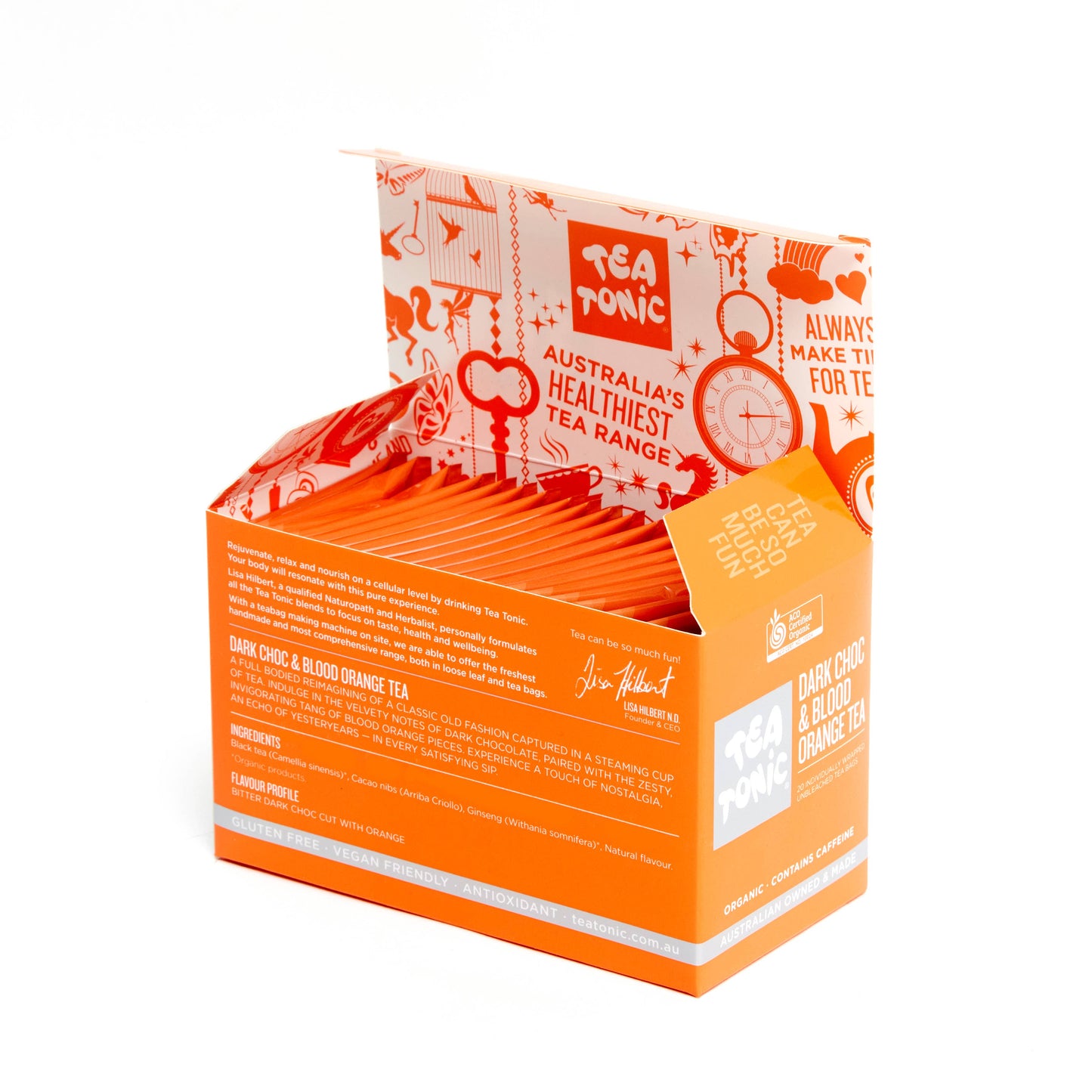 Blood Orange & Dark Chocolate Tea* - 20 Teabags Box