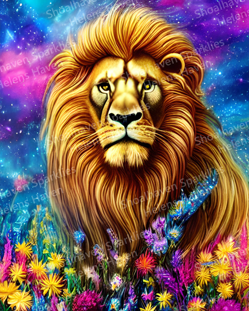 Flower Lion 50x60