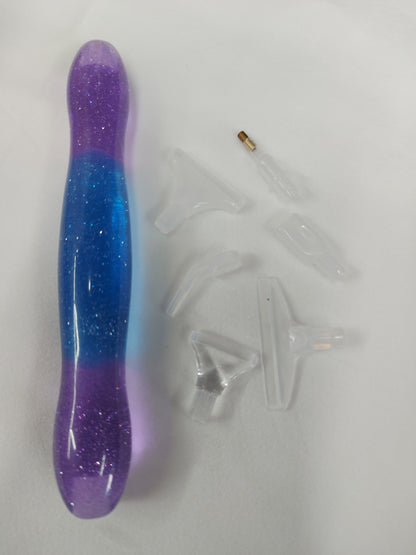 Resin Pen - Glitter Blue & Purple