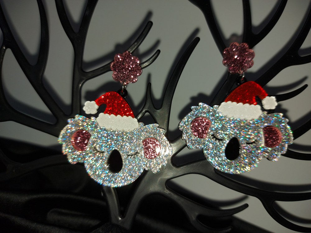 Christmas Koala Earrings