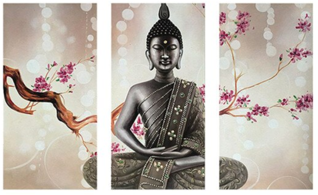 Buddha 3 panel