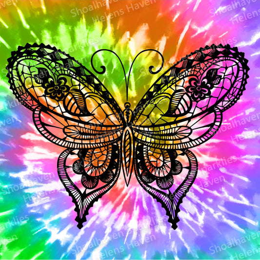 Tie Dye Butterfly 50x50