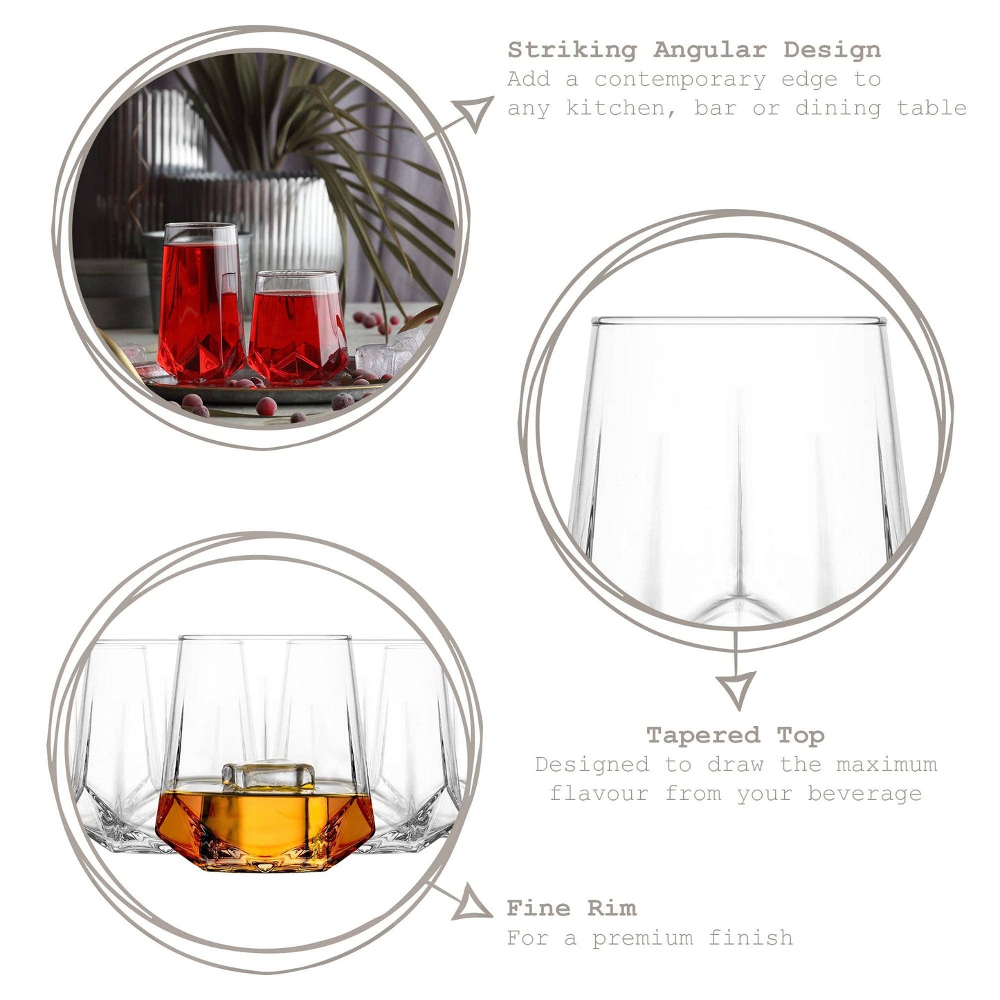 400ml Valeria Whiskey Glass - By LAV