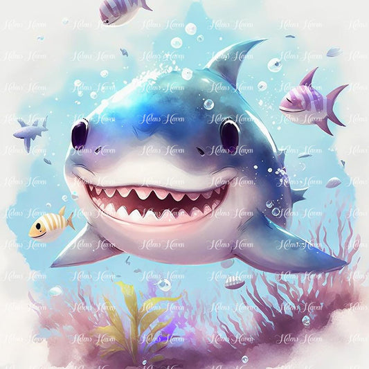 Cute grinning baby Shark