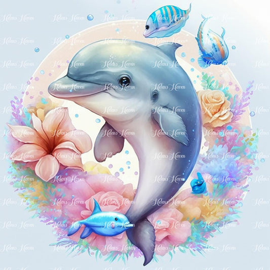 Dolphin in ocean wonderland 