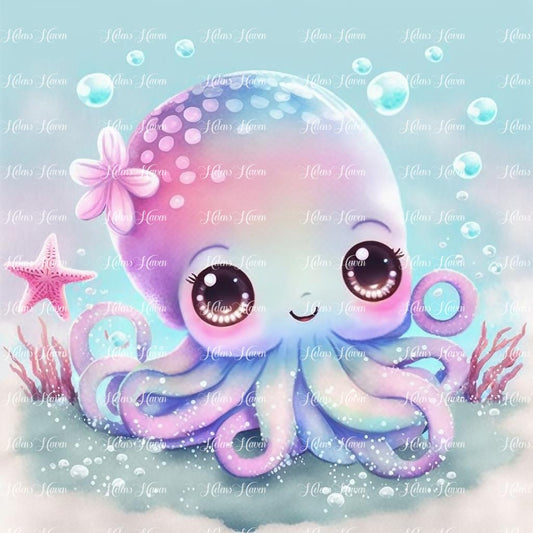 Cute baby female Octopus