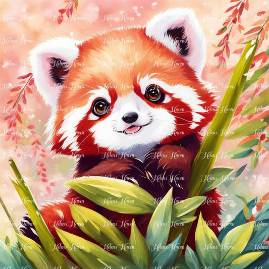 Cute baby red panda