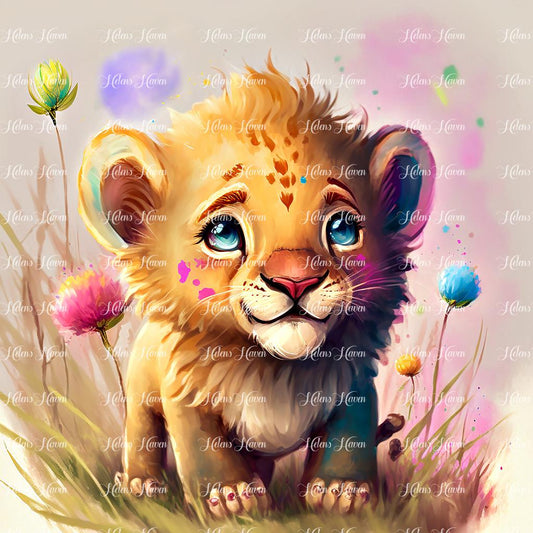 Baby lion cub