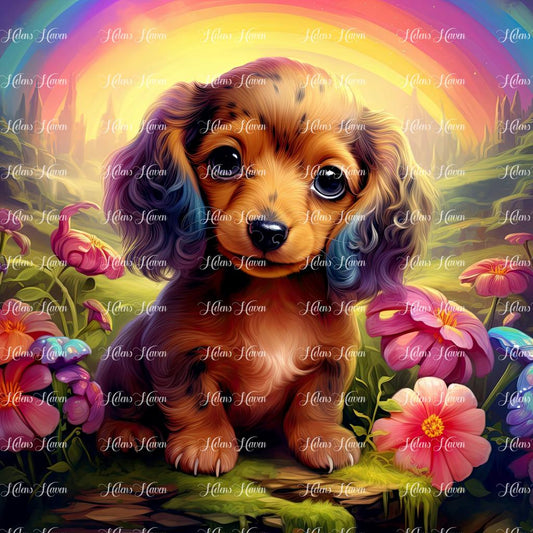 Dachshund Puppy in paradise