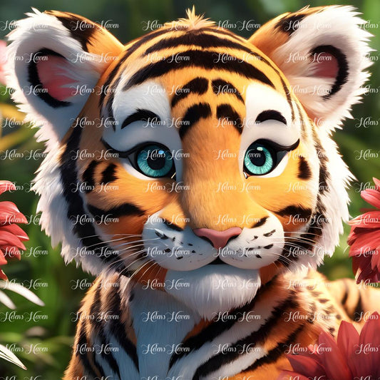 Close up tiger cub