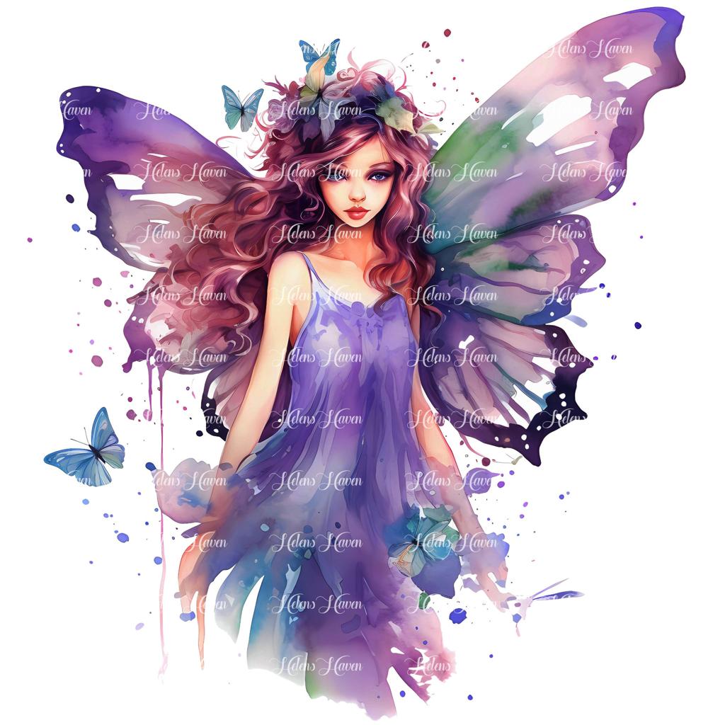 Purple butterfly fairy