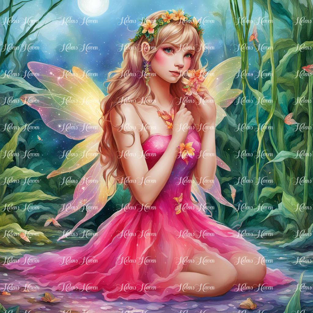 Fairy with glowing wings