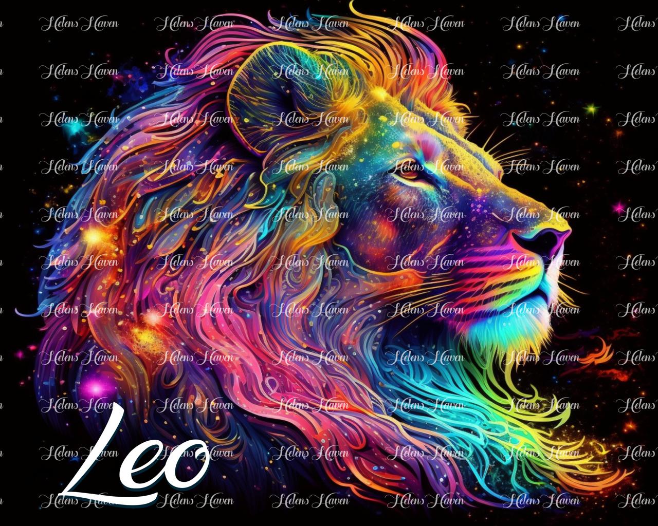 The majestic Leo lion gazes into the distance
