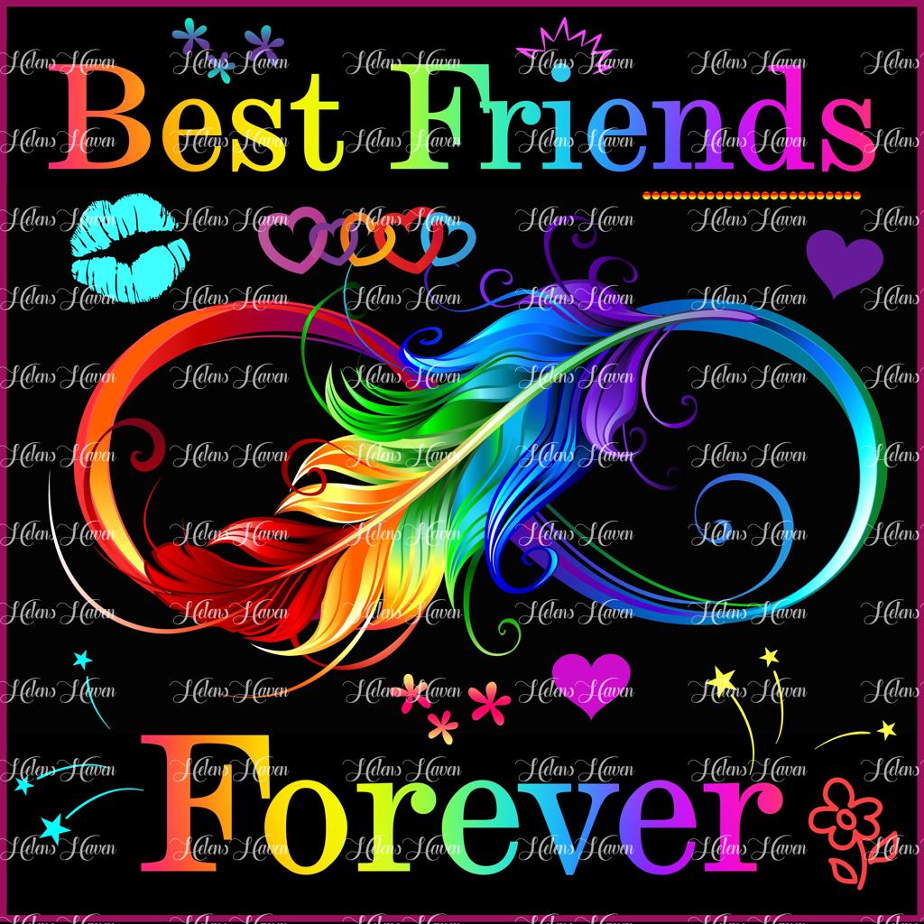 Best Friends Forever a colourful display of love quote