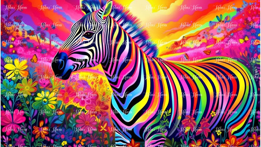 Landscape rainbow zebra