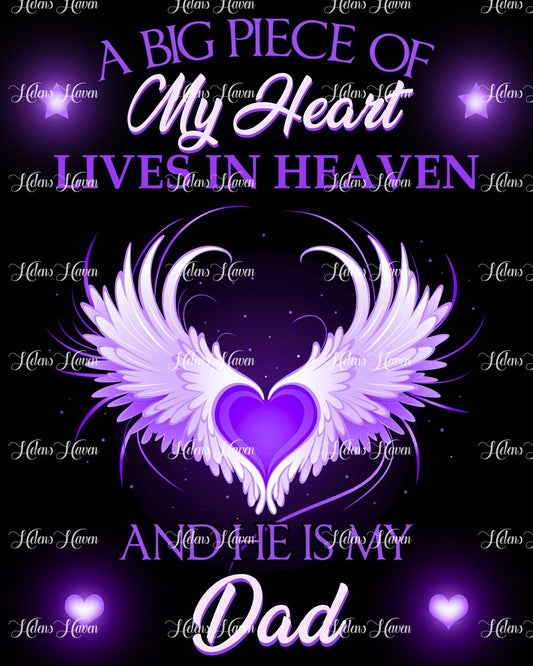 "A piece of my heart is in heaven, where love and memories forever remain."

This quote captures the enduring connection and love that transcends earthly bounds, reflecting the sentiment that a part of one's heart resides in a place of peace and cherished memories.