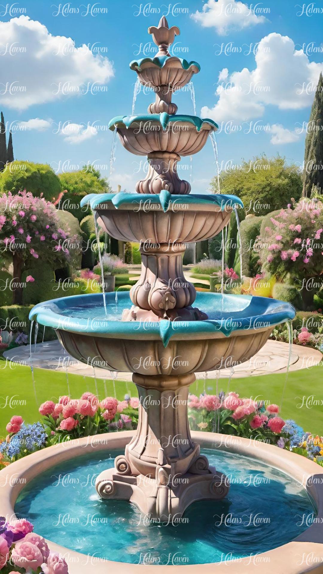 Pretty 5 tiered fountain