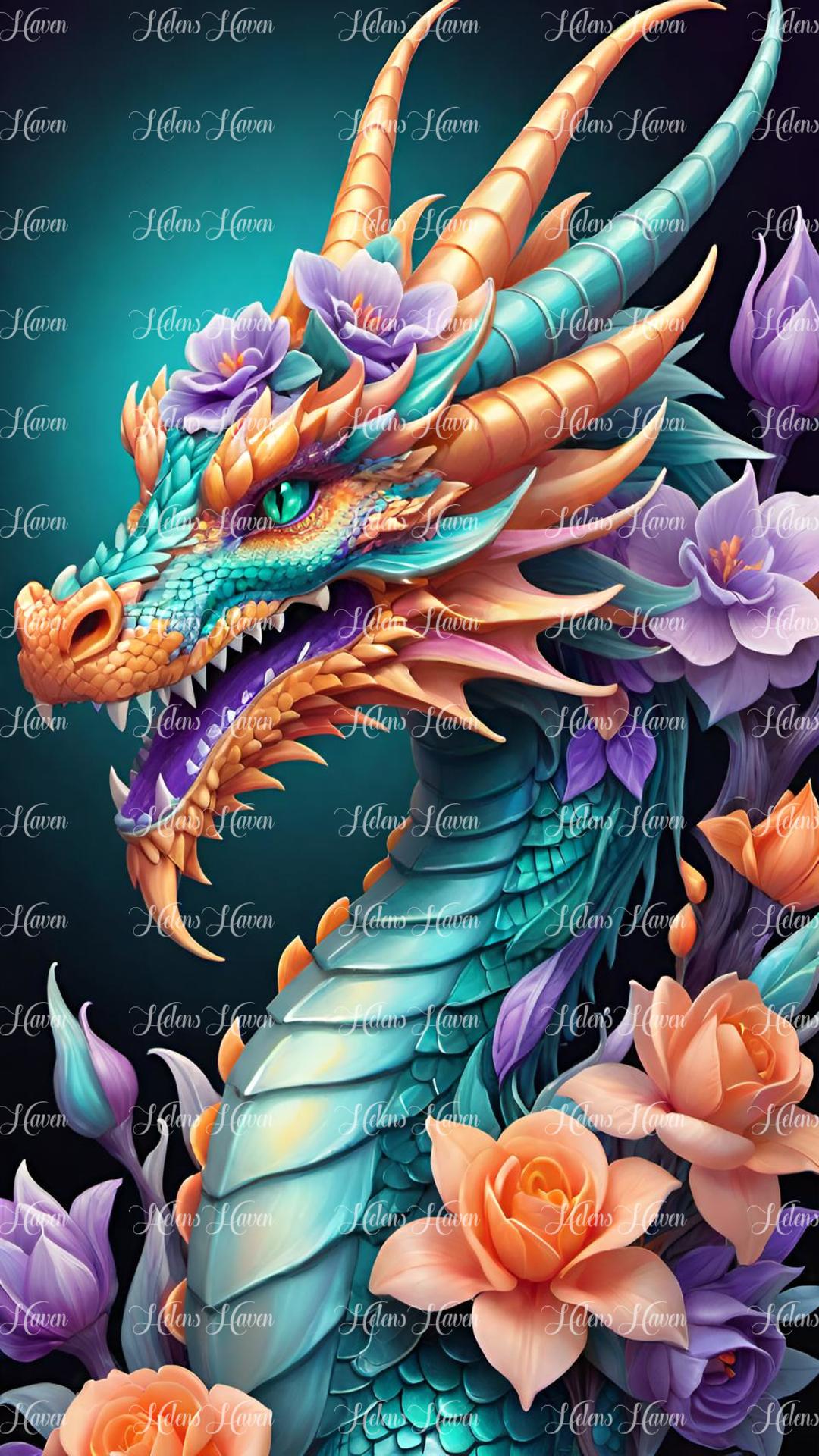 Orange Rose Dragon