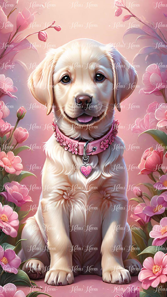 Pink Flower Labrador