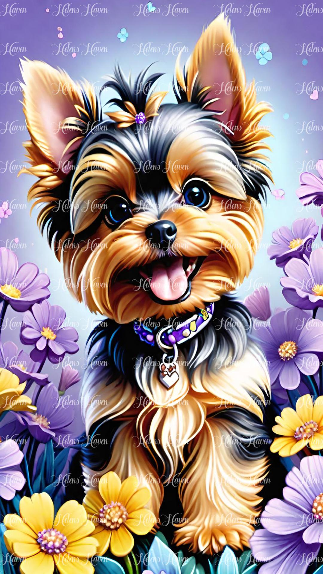 Purple Flower Puppy