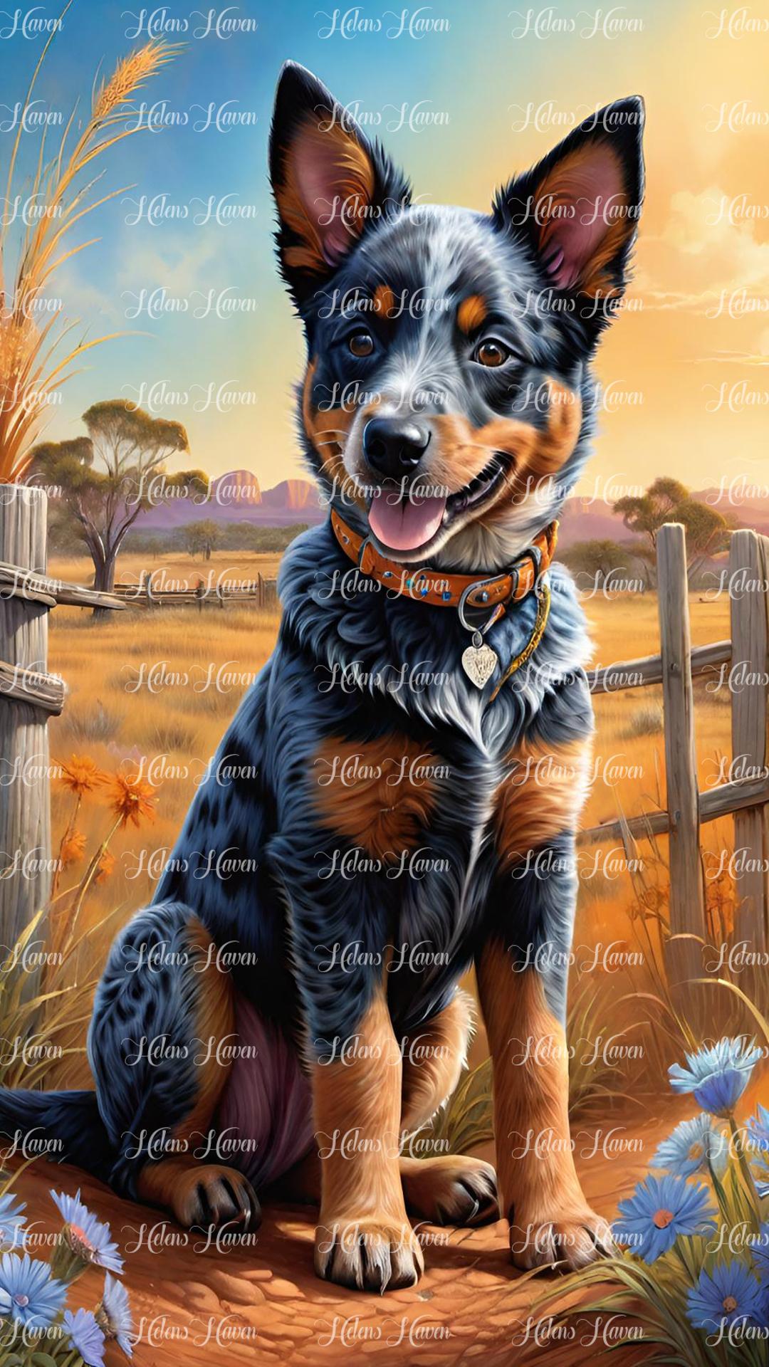 Sunset Blue Heeler