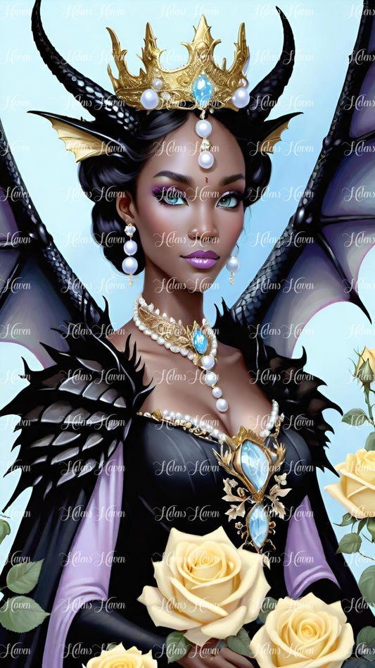 Dragon Queen with yellow roses