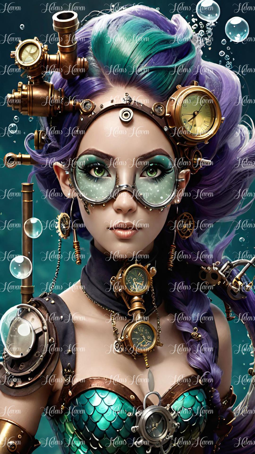 Bubble Steampunk Mermaid