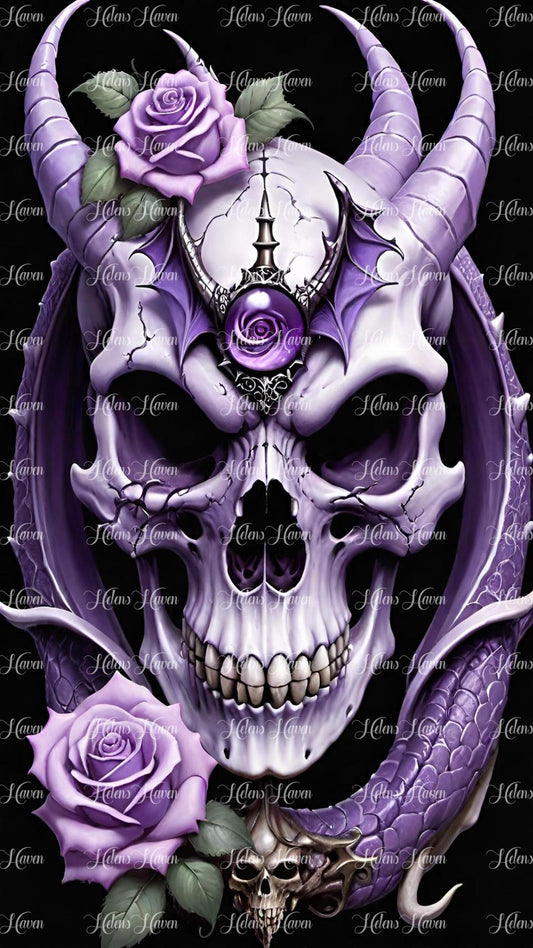 Purple Demon Skull