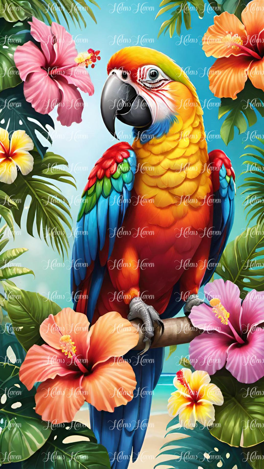 Hibiscus Macaw