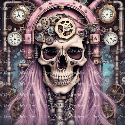 Pink Steampunk Skull