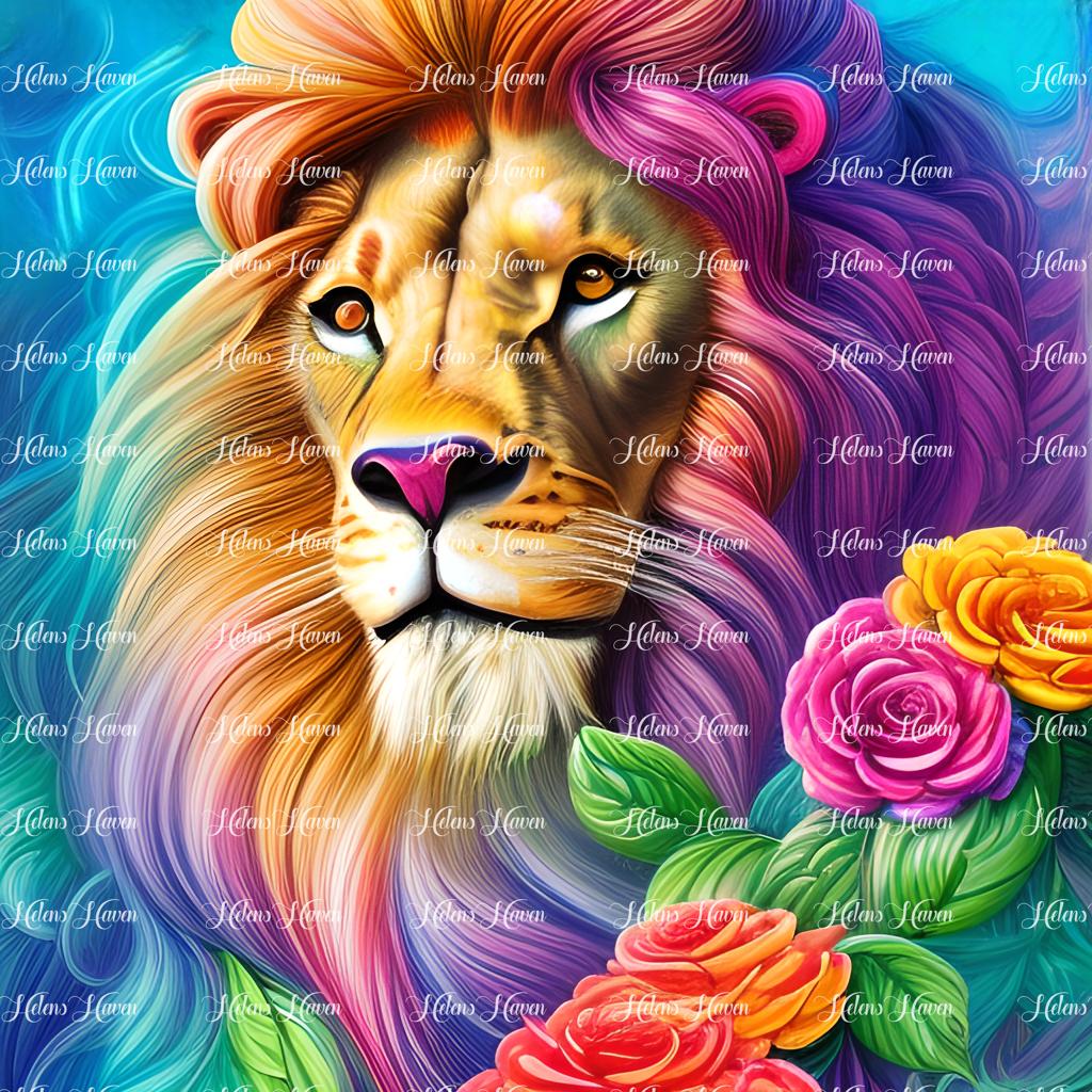 Colourful Lion