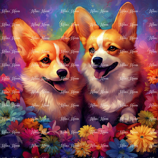 Two corgis