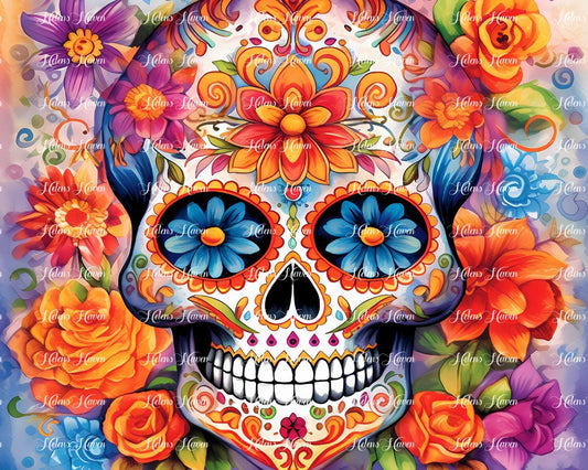 Orange sugar Skull