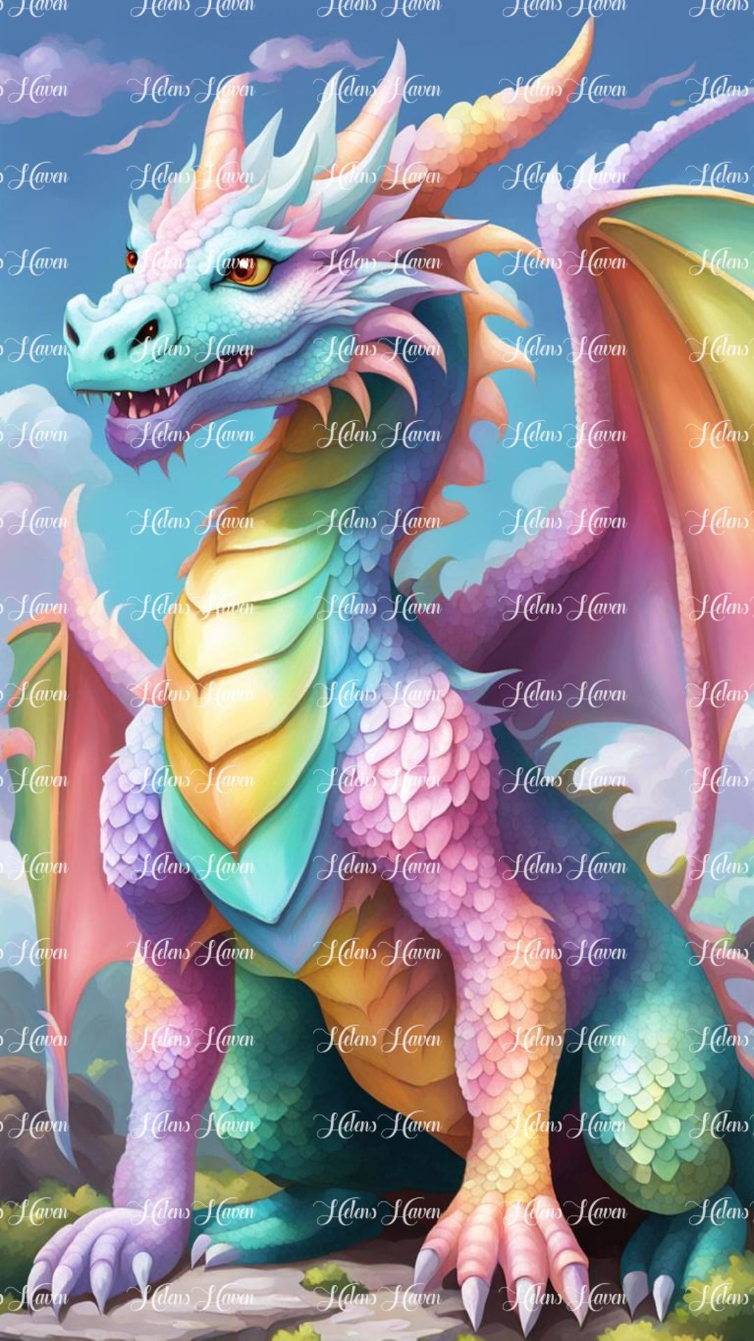 Pastel rainbow dragon