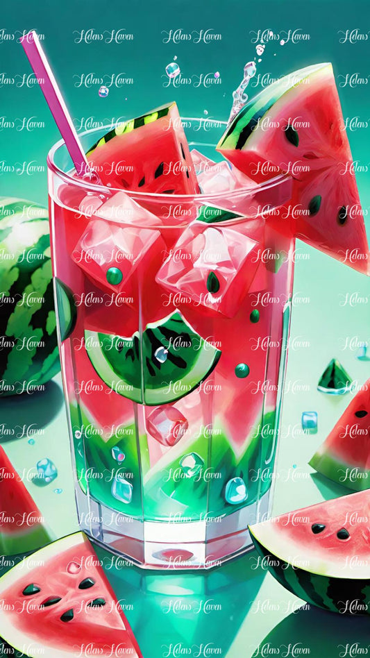 Iced watermelon drink