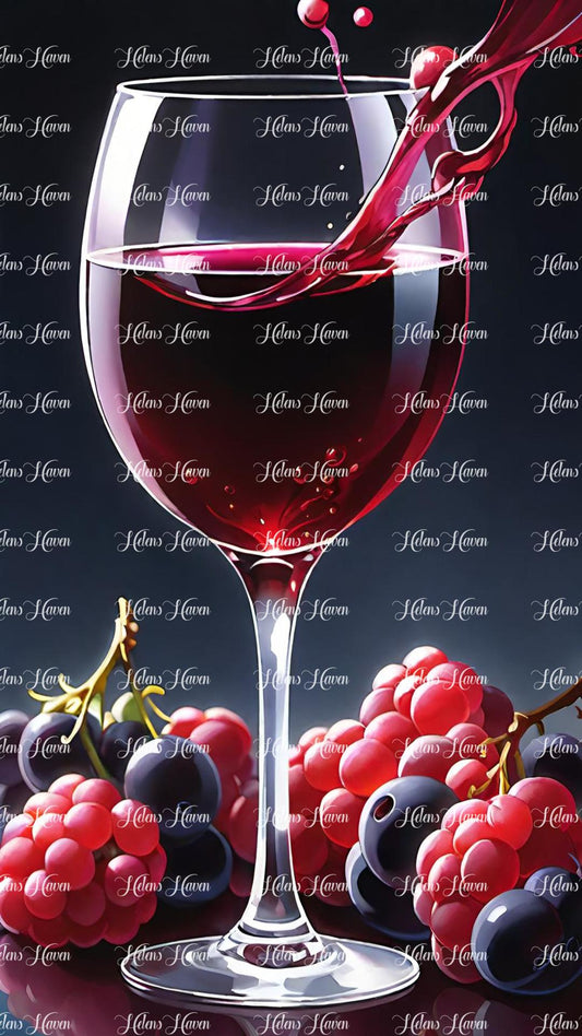 Splashy red wine with berries
