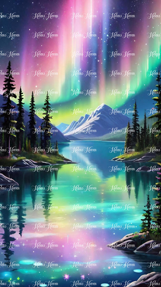 Aurora borealis reflection