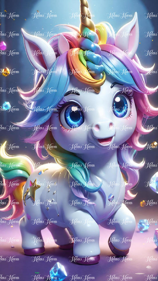 Cute little rainbow unicorn