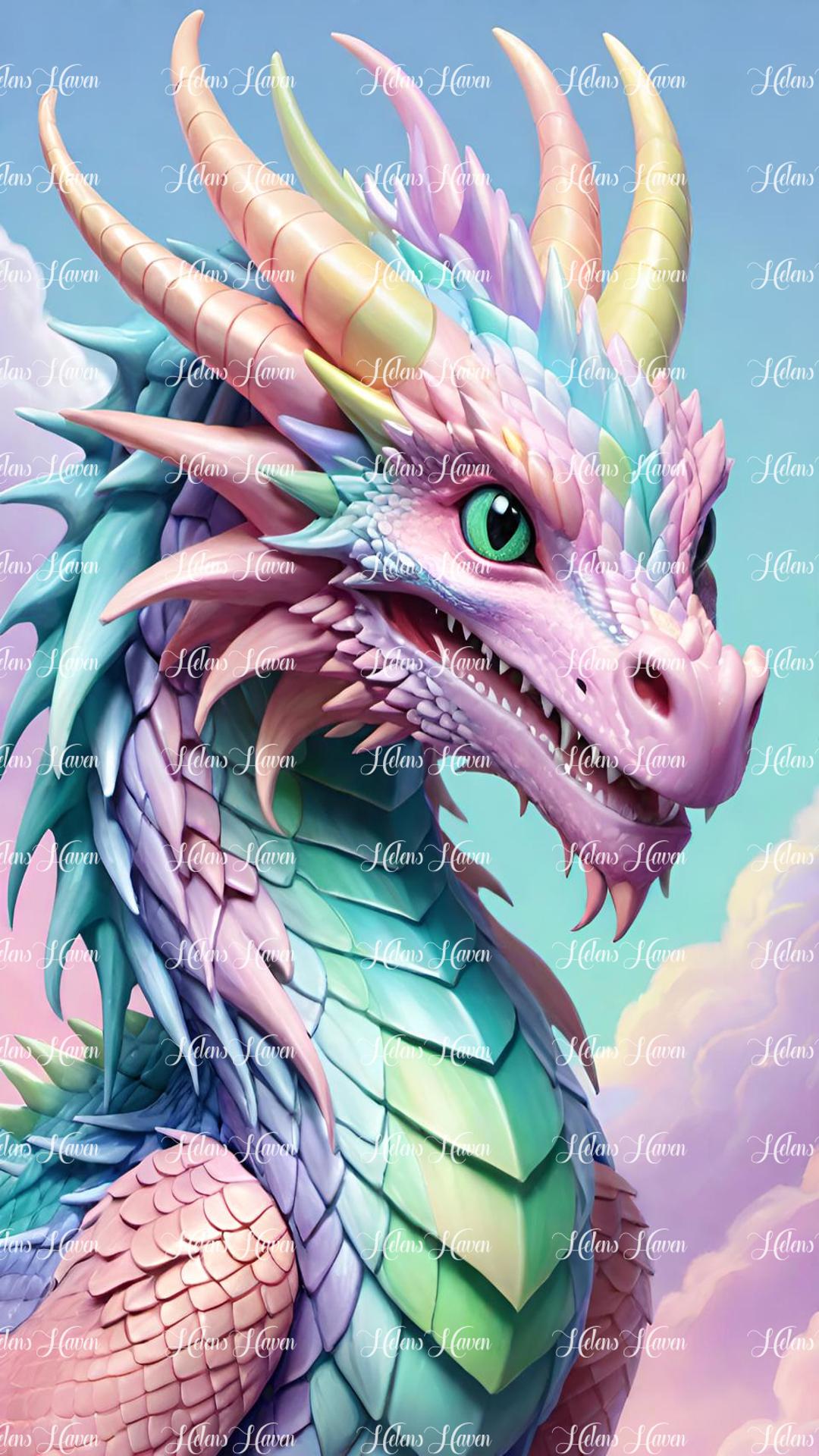 Pastel pink dragon