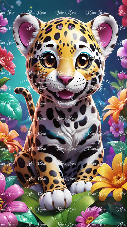 Cute baby leopard