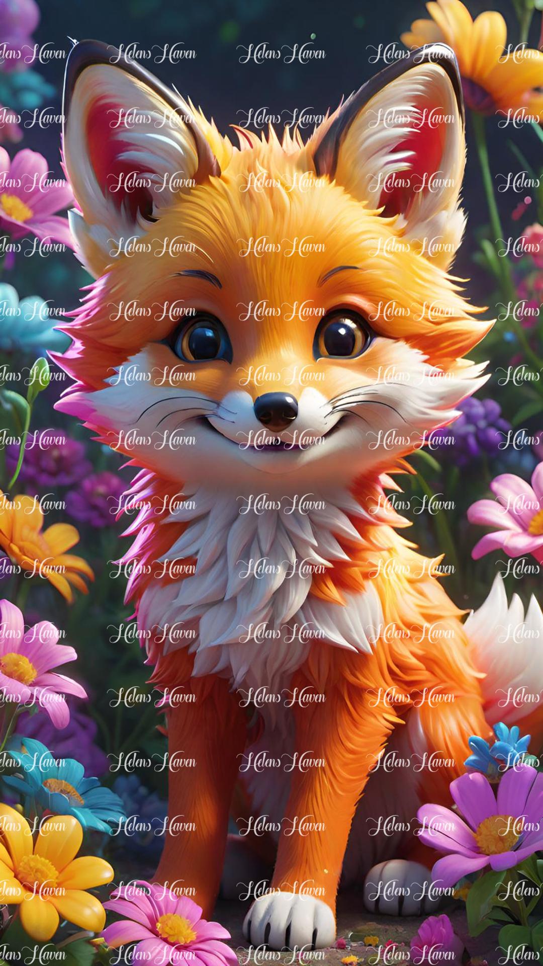Cute smiling fox
