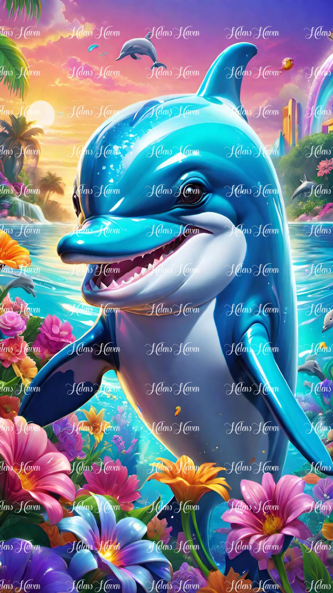 Stunning happy dolphin 