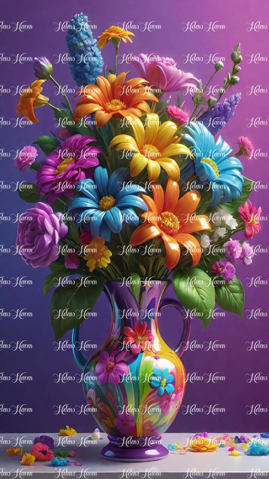 Delightful arrangement of flowers in a vase