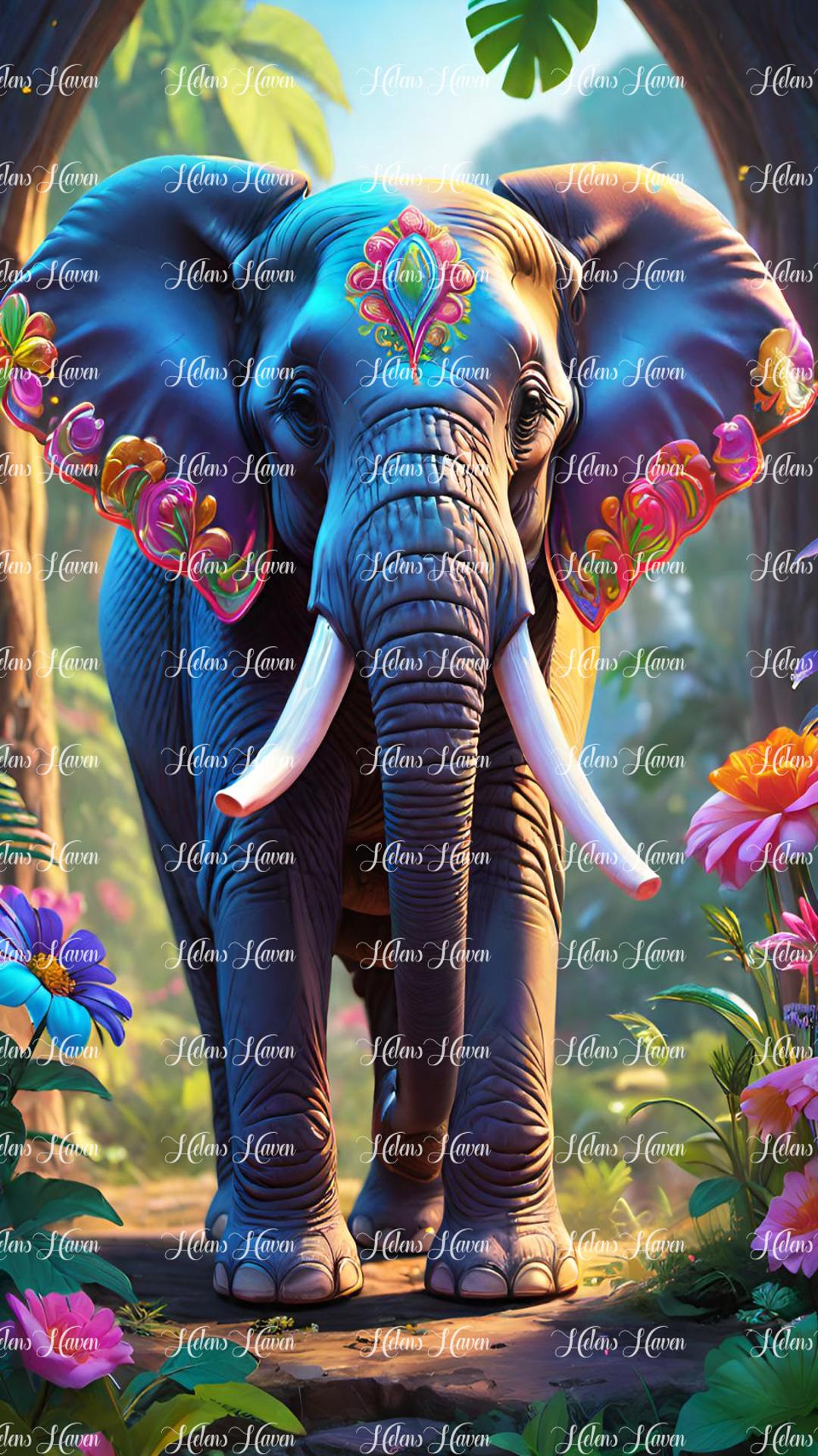 Senior elephant in forest
