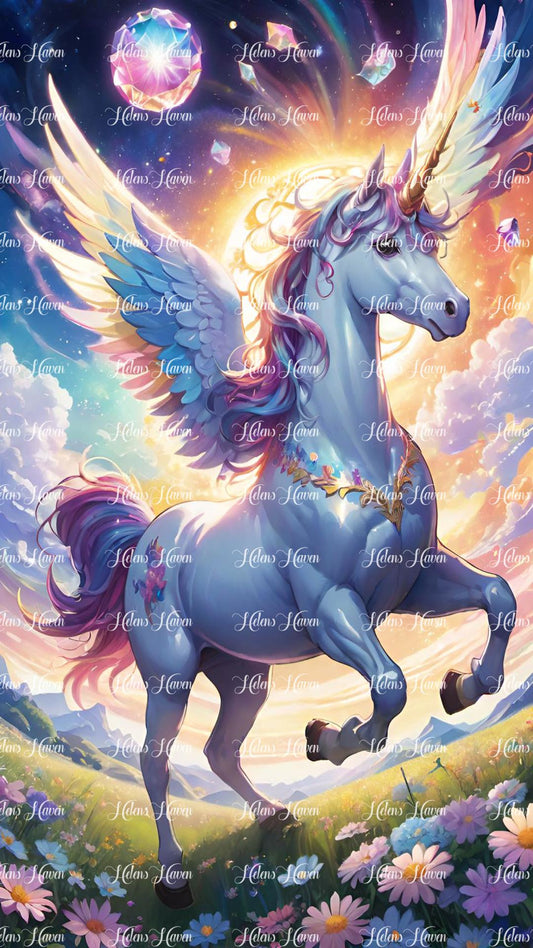 Stunning unicorn with wings