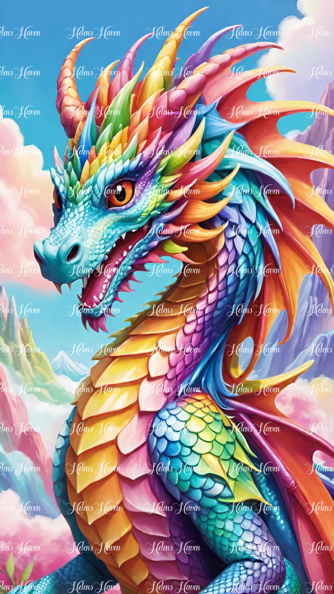 Colourful mountain dragon