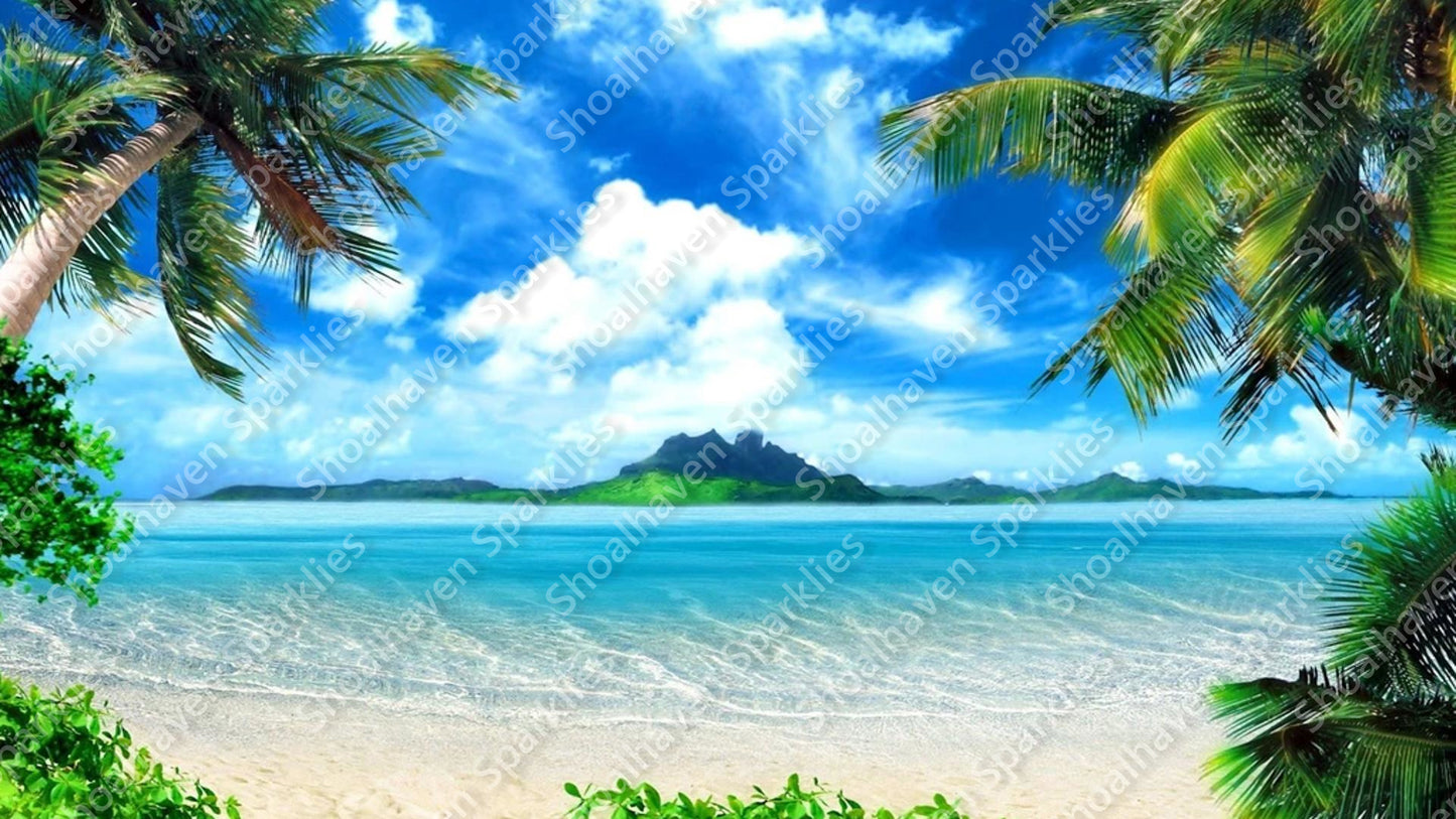 A gorgeous island beach scene