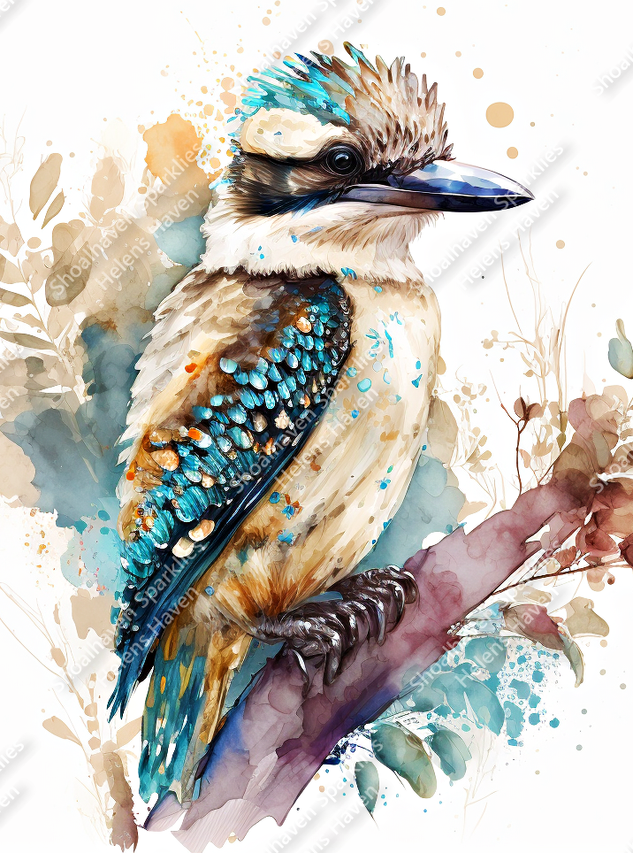 Teal Kookaburra 40x50